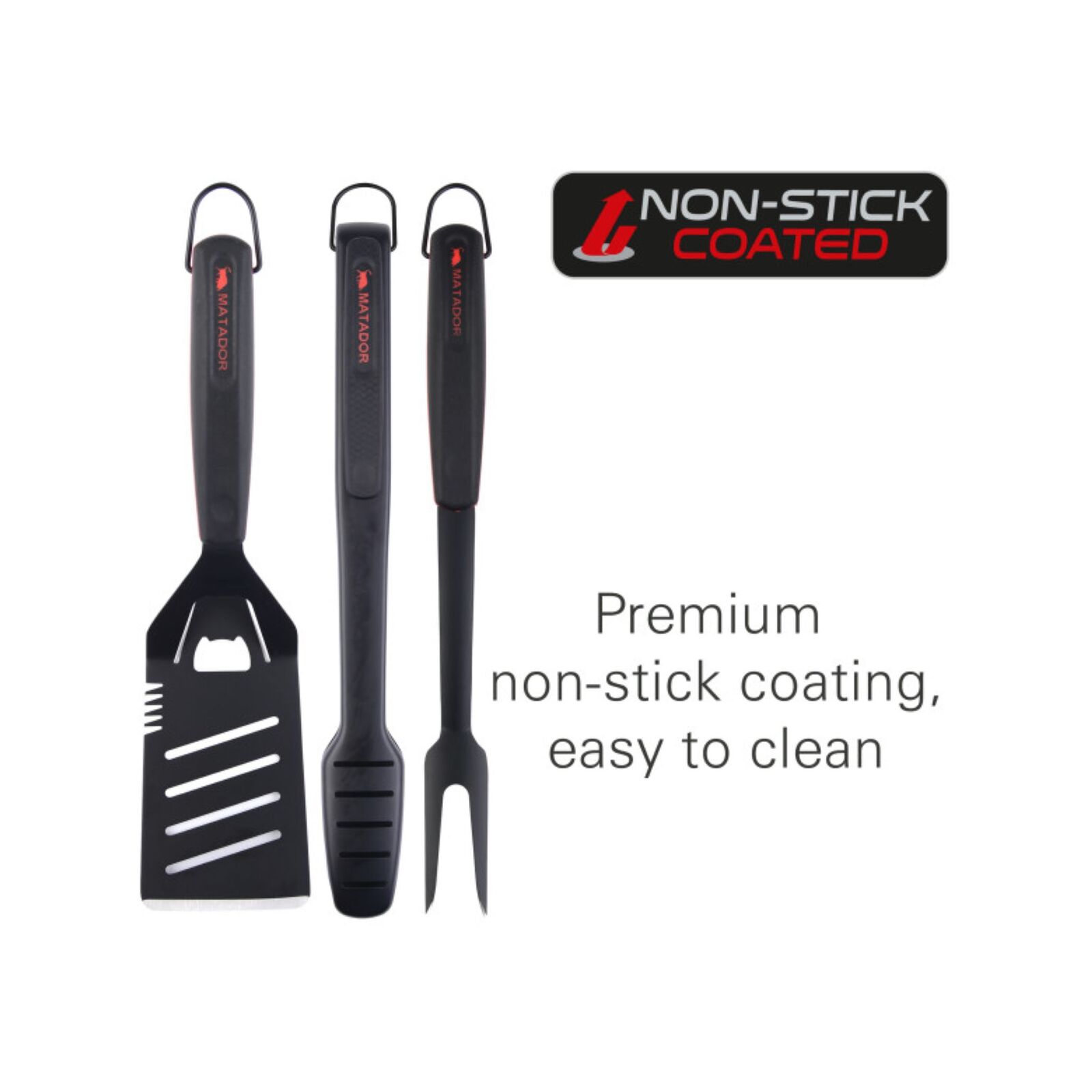 Matador Black 3 Piece BBQ Non-Stick Tool Set - Image 2