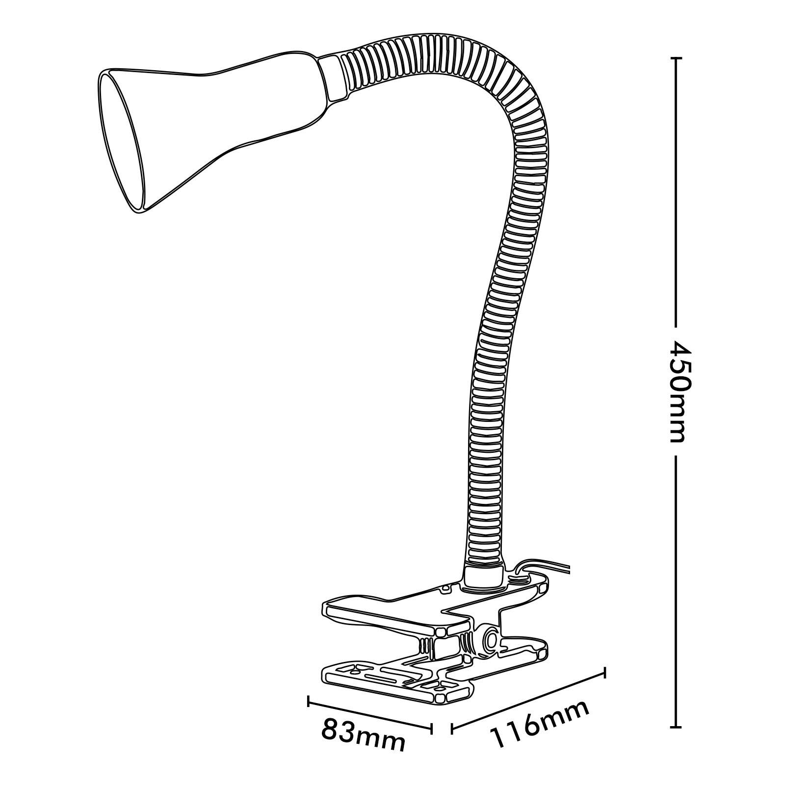 Brilliant Lighting Metal Vito Clamp Lamp - White - Image 4
