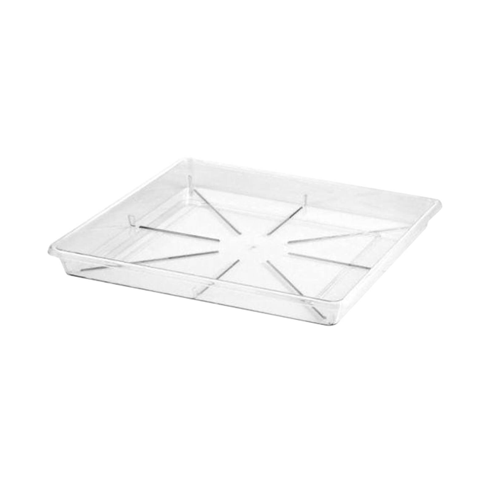 EDEN 330mm Clear Porto Planter Square Saucer
