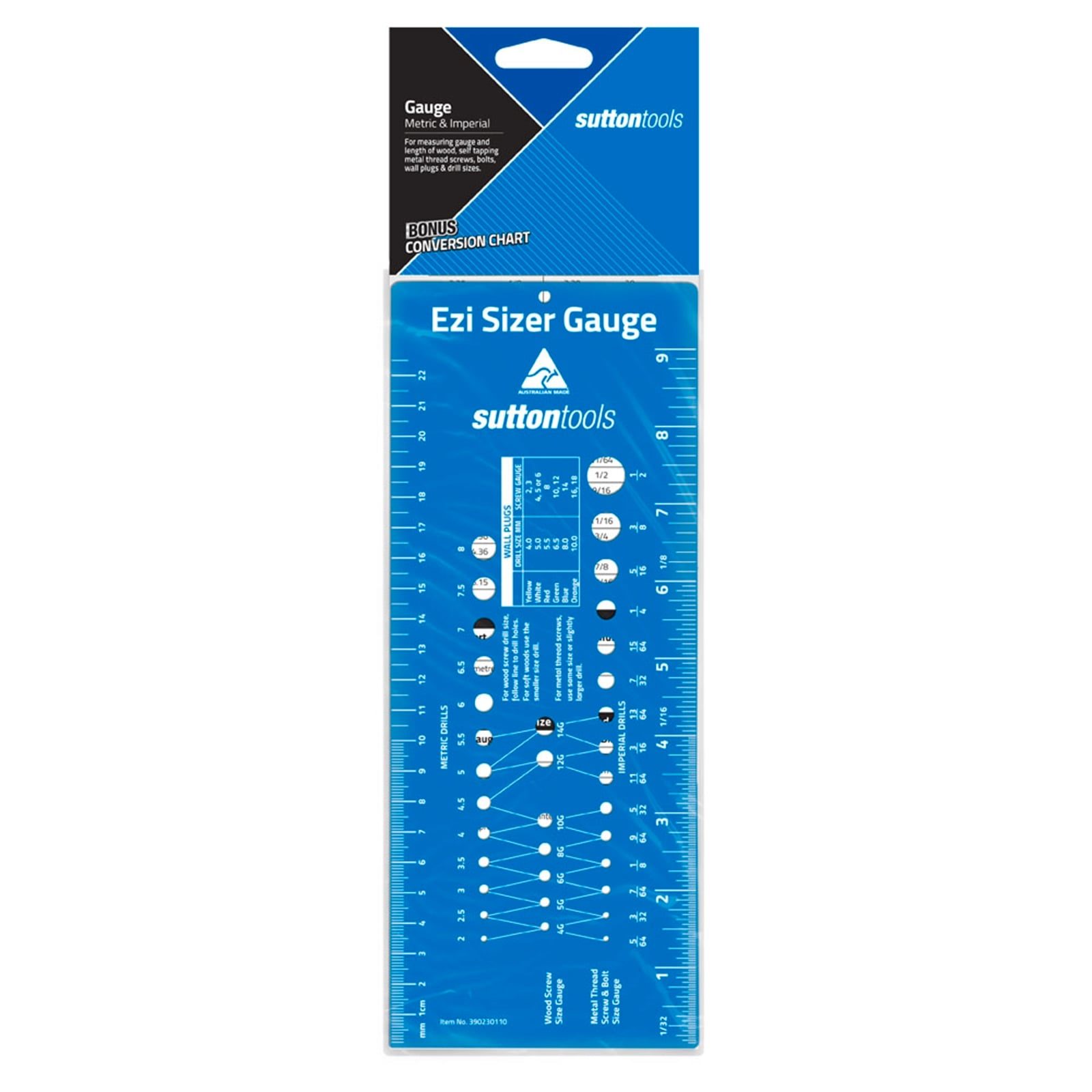 Sutton Tools Ezi Sizer Gauge