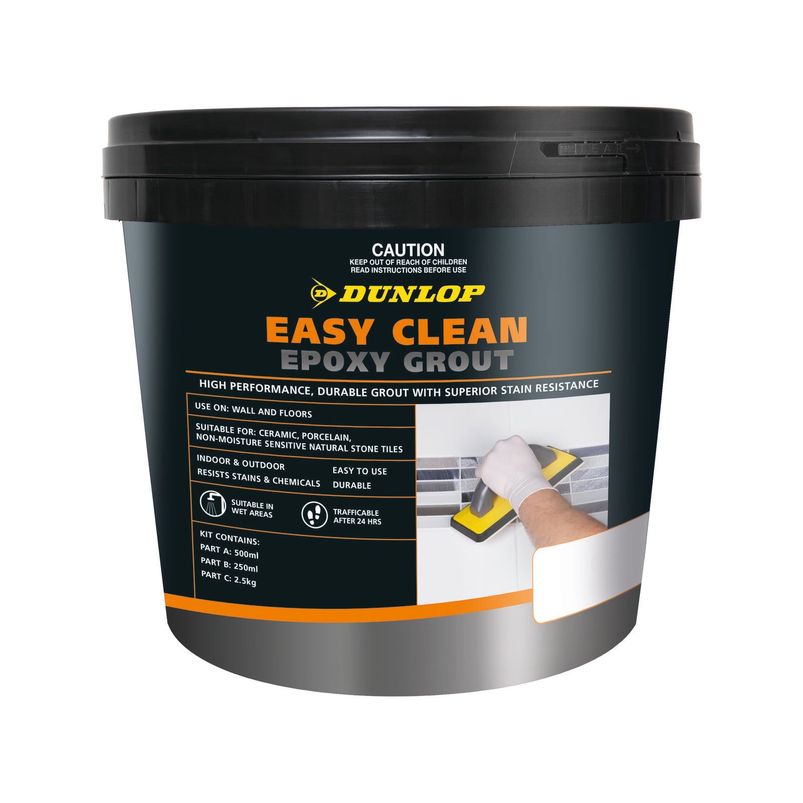 Dunlop 3.25kg White Easy Clean Epoxy Grout Kit