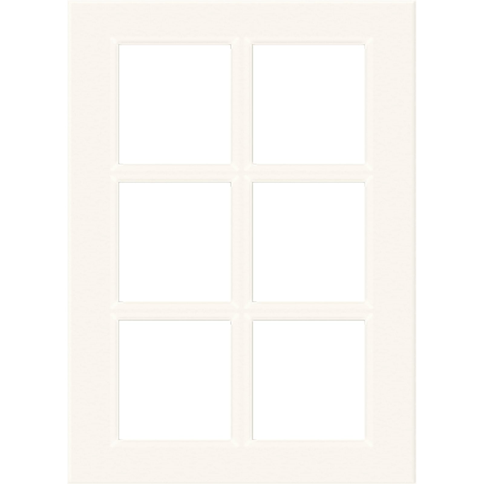 Kaboodle 300mm 6 Panel Glass Cabinet Door - Antique White