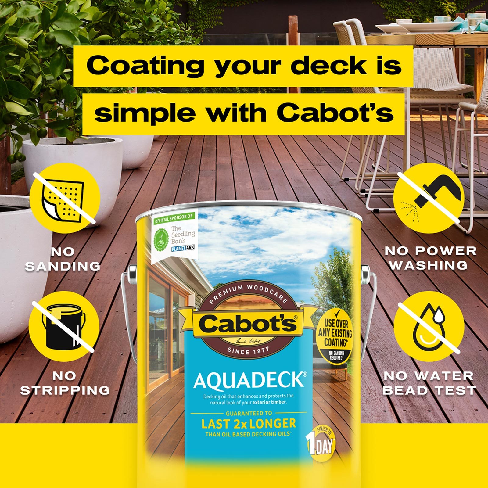 Cabot's 4L Merbau Aquadeck Exterior Decking Oil - Image 3