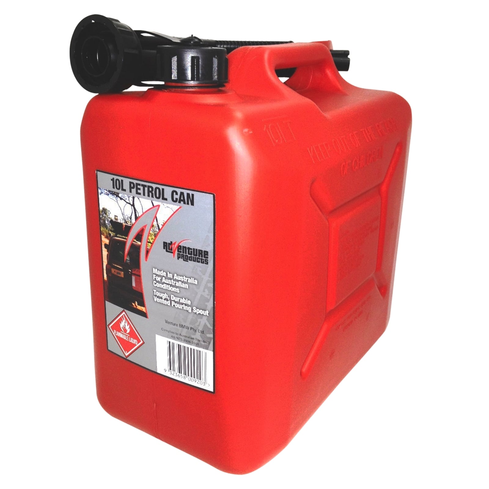 AdVenture Products Fuel Can And Pourer - 10L