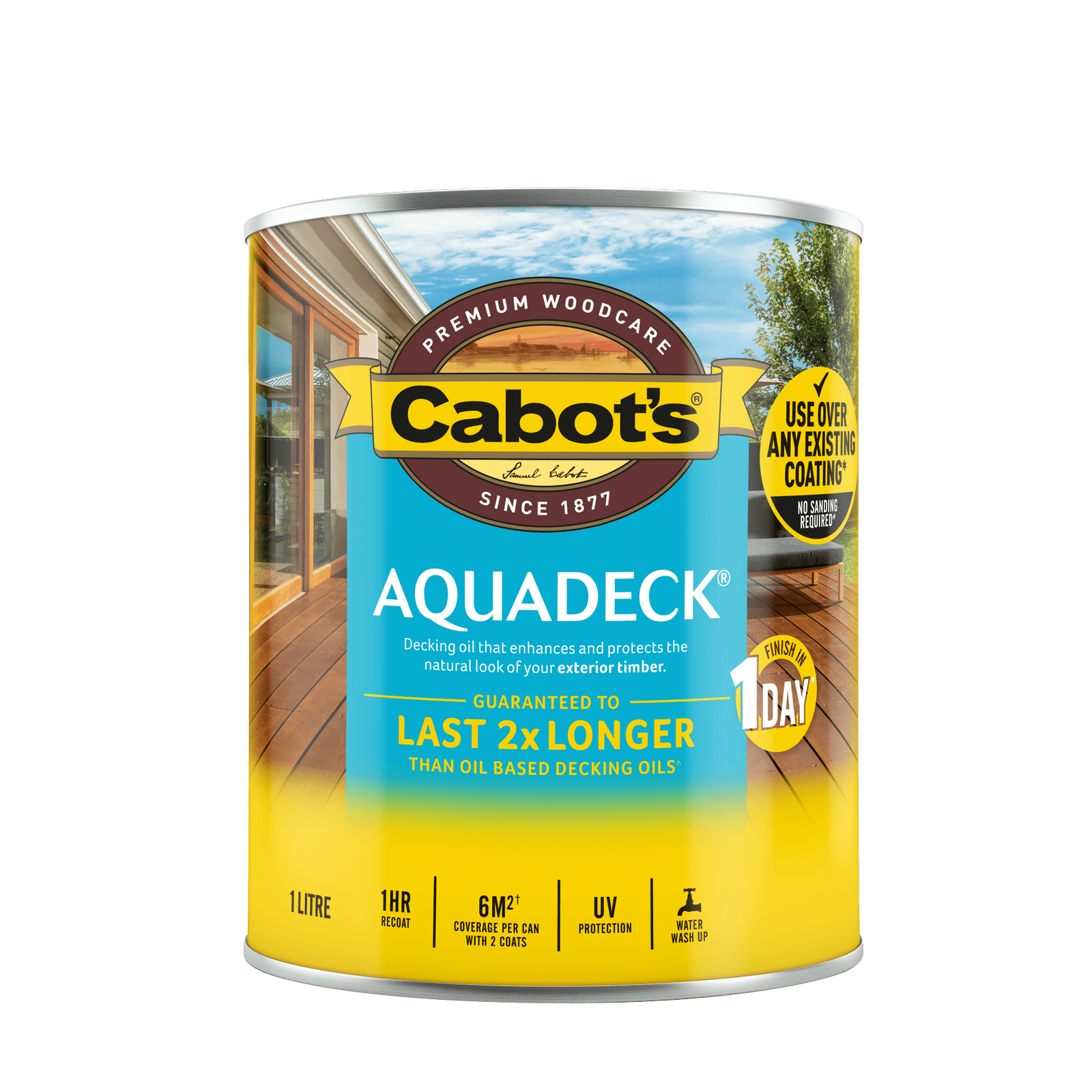 Cabot's 1L Merbau Aquadeck Exterior Decking Oil