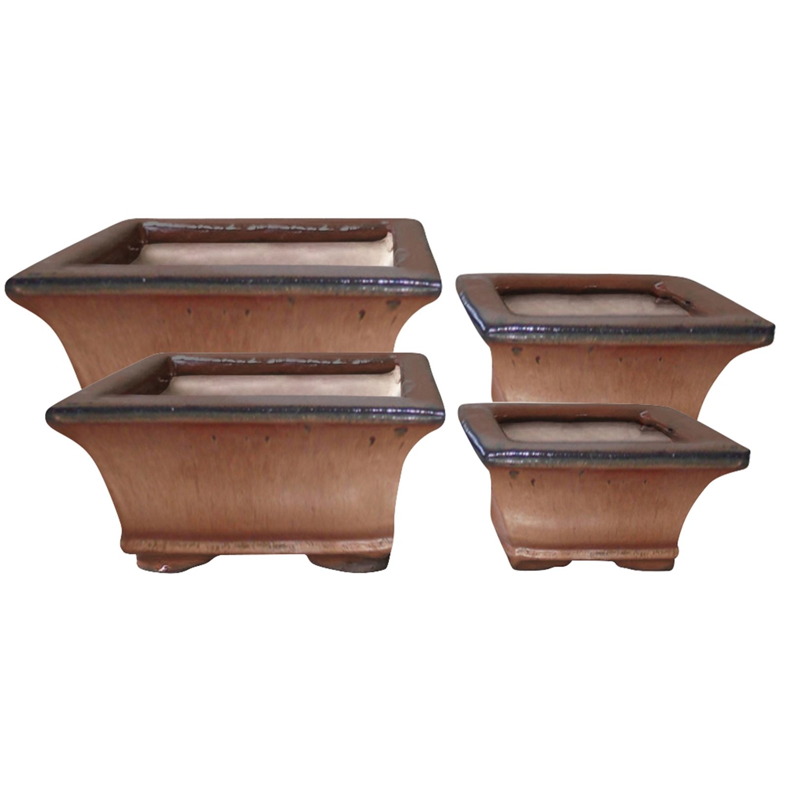 Northcote Pottery 18 x 18 x 9cm Square Izumi Bonsai Pot - Blue - Image 2