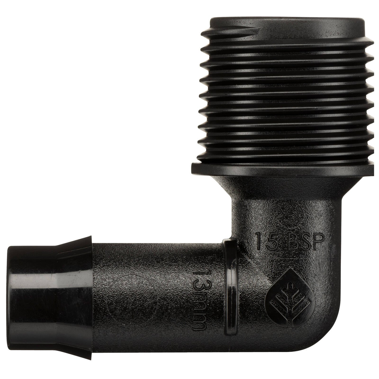 Pope 13 x 15mm Barbed Male Single Threaded Elbow