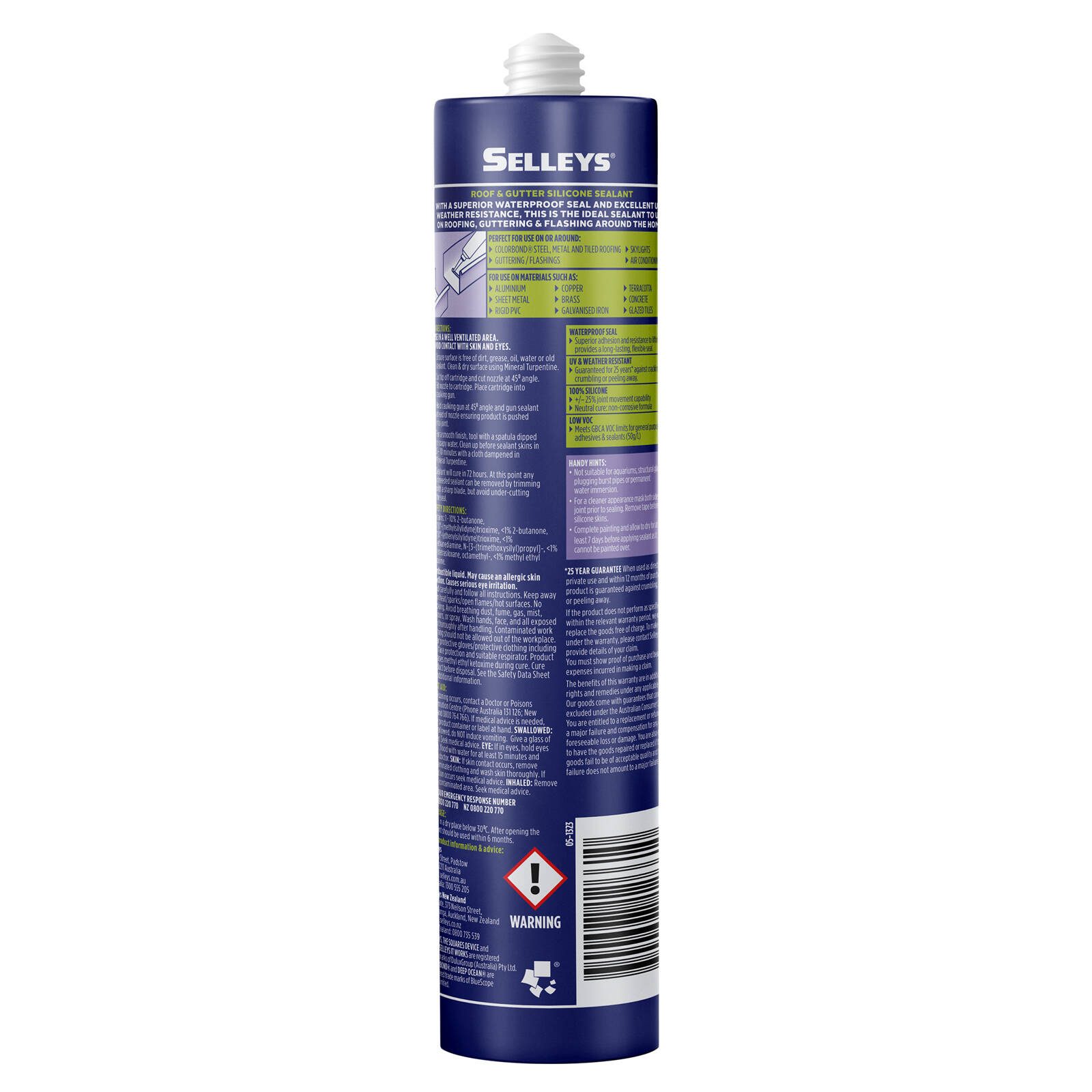 Selleys 300g Deep Ocean Roof And Gutter Silicone Waterproof Sealant - Image 3