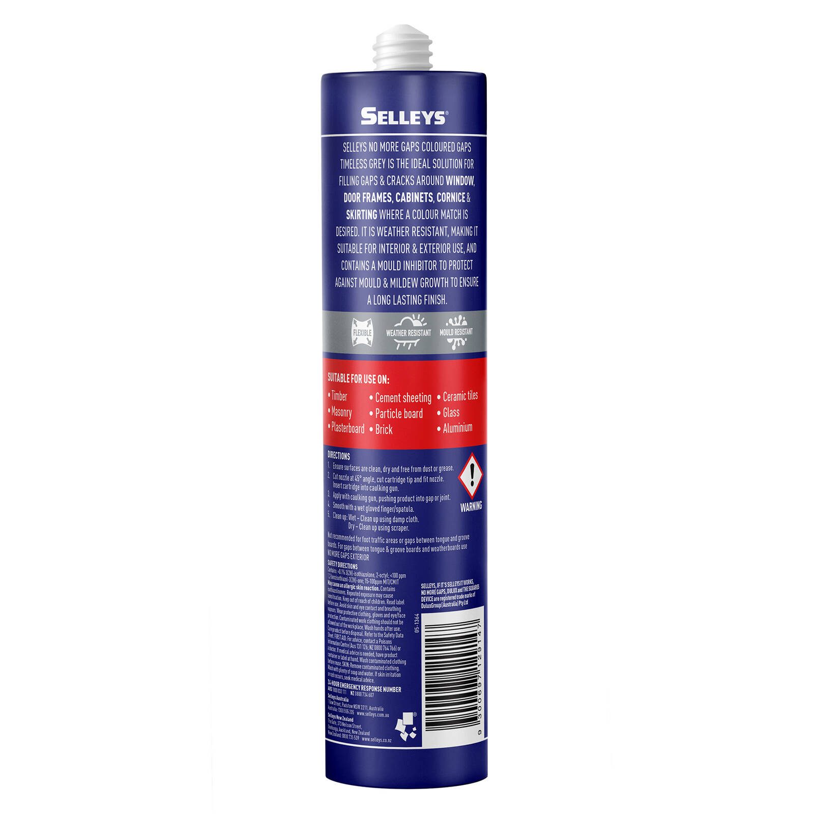 Selleys 450g Dulux Timeless Grey No More Gaps Interior Colours Gap Filler - Image 2
