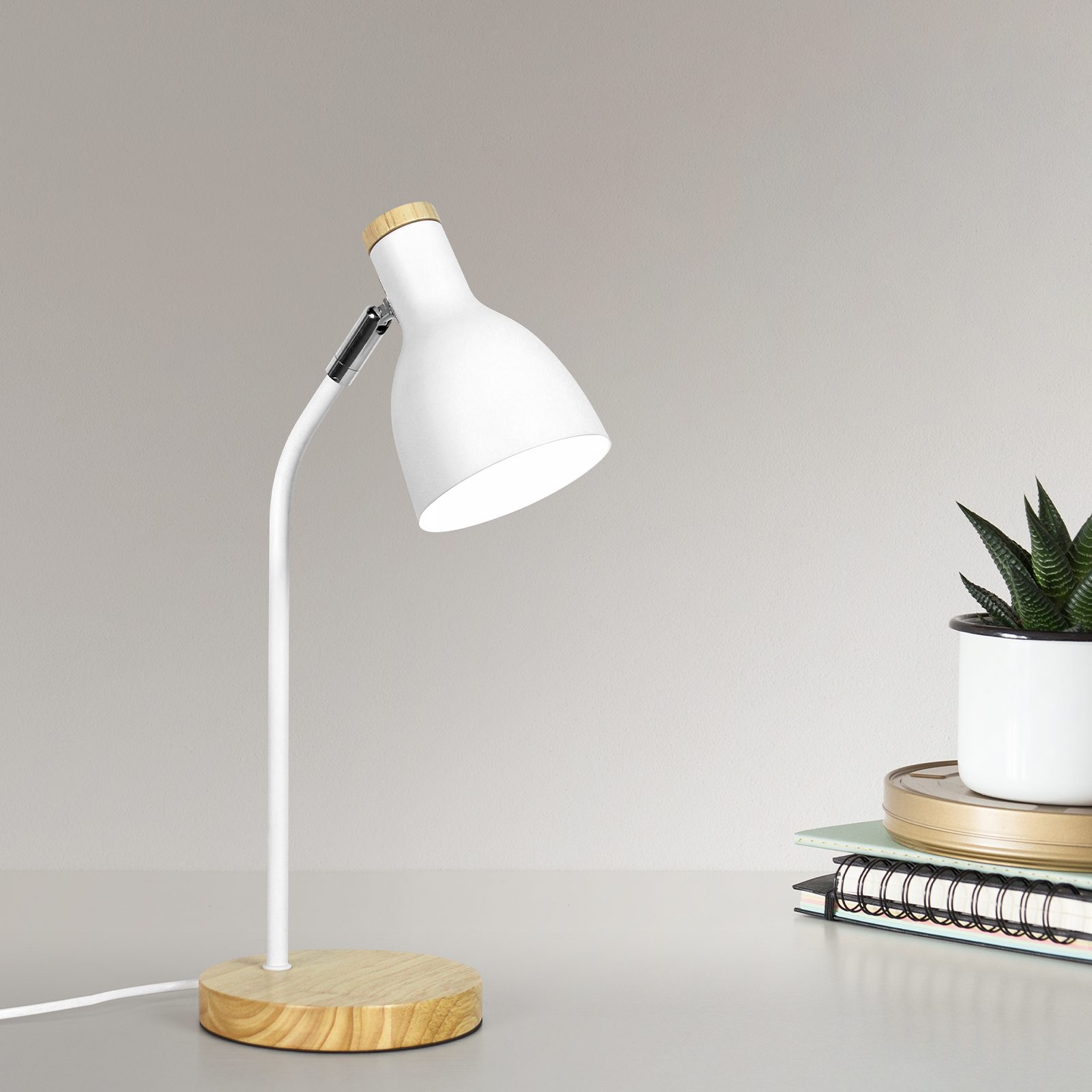 Verve Design White Lexi Desk Lamp - Image 2