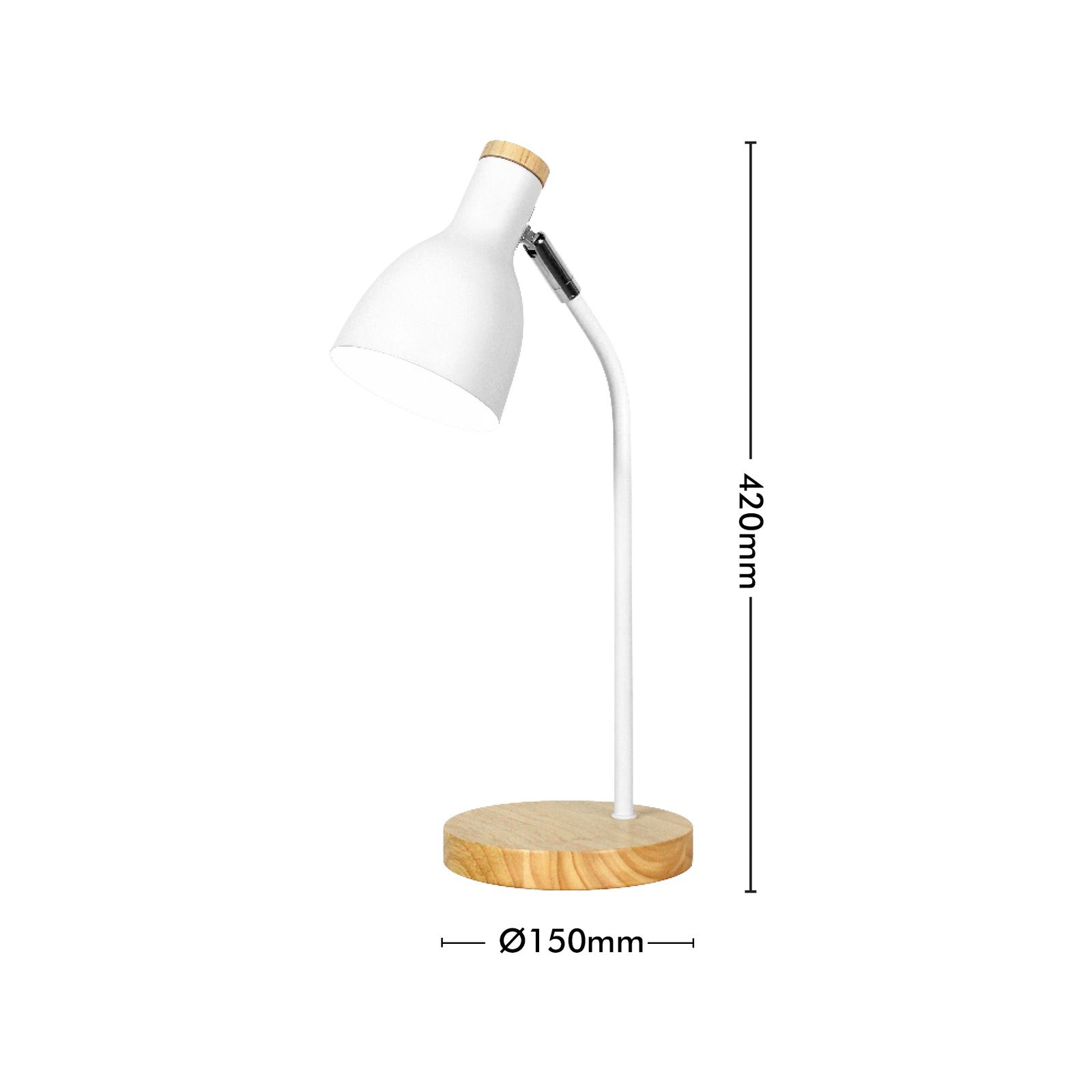 Verve Design White Lexi Desk Lamp - Image 5