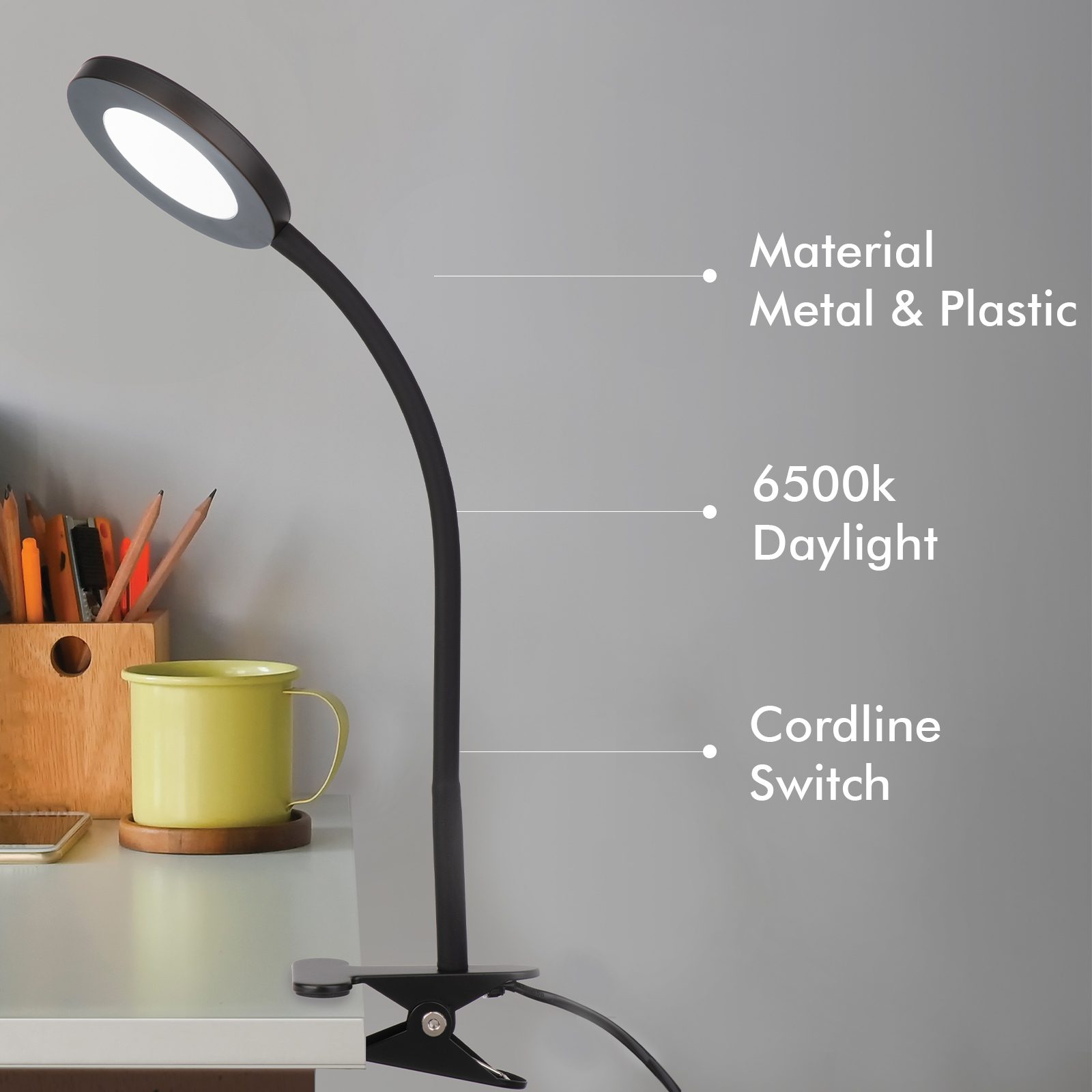 Verve Design 6W Dalton Desk Clamp Lamp - Image 3
