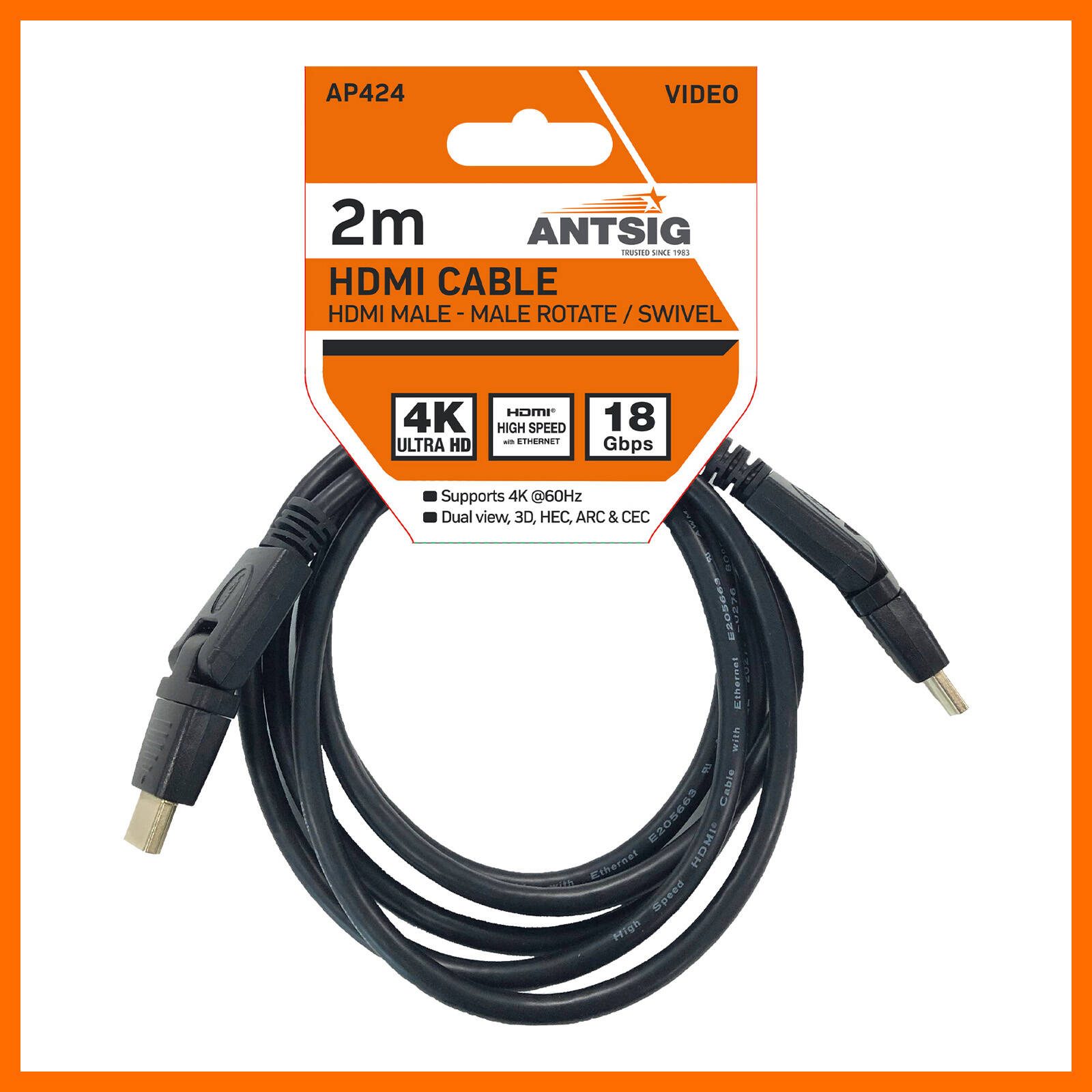 Antsig 2m HDMI Rotate Or Swivel Cable - Image 3