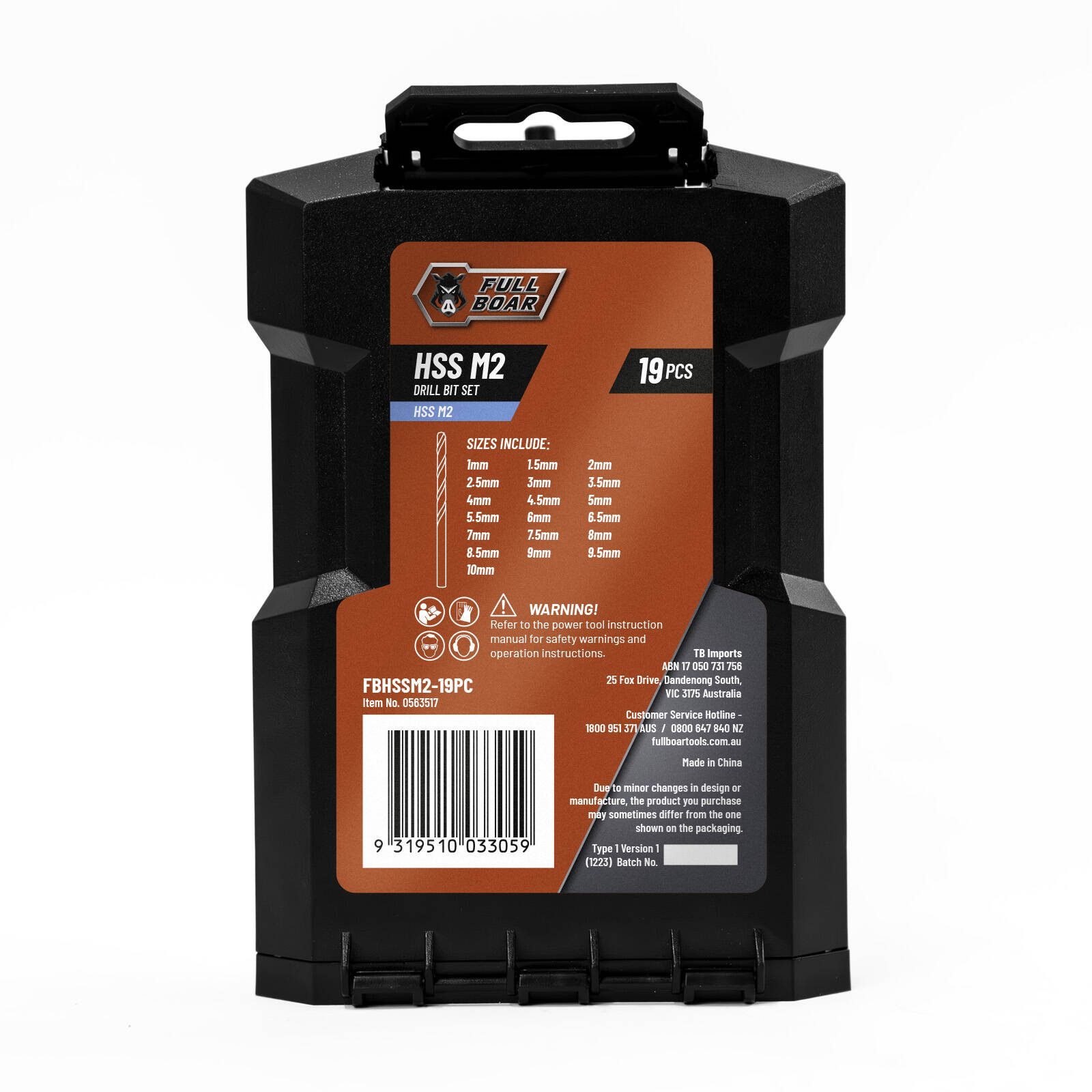 Full Boar 19 Piece HSS M2 Drill Bit Set - Image 4