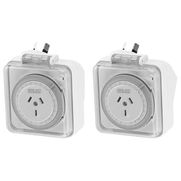 2-x-Arlec-24-Hour-Weatherproof-Timer-IP44-Outdoor-Rated-48-ONOff-Settings-15-Minute-Increments-Christmas-Holiday-Dec-B0G4KZ6NPN