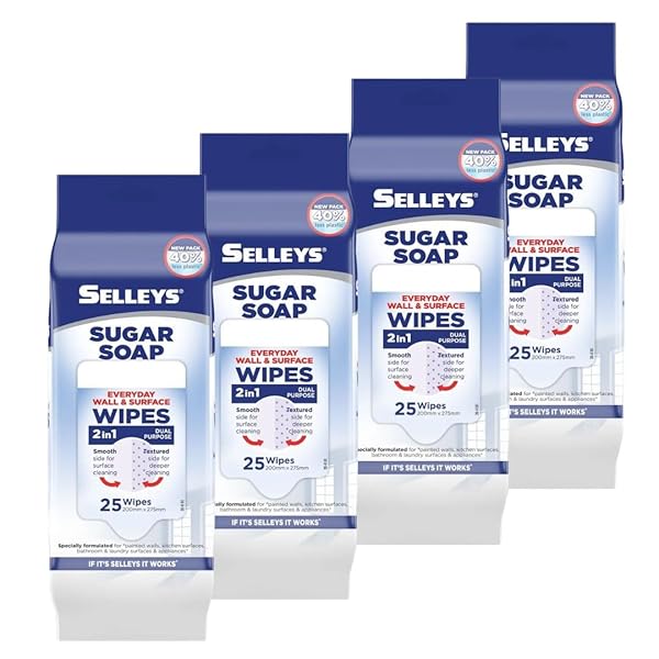 4-x-Sugar-Soap-Wipes-25-pack-Dual-Sided-Surface-Cleaner-4-x-25-Bulk-Pack-200mm-x-275mm-Multi-Surface-Cleaner-for-B0F7RRL146