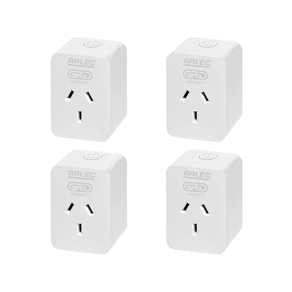 4X-Arlec-Grid-Connect-Smart-Adapter-Sockets-Wi-Fi-Control-Energy-Monitoring-Timer-240V-10A-Works-with-Google-Assist-B0FCG21D4F
