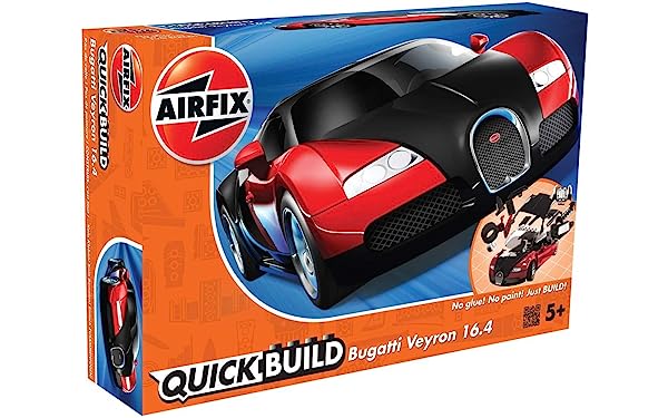 Airfix-QuickBuild-Bugatti-Veyron-Red-Black-Snap-Together-Plastic-Model-Kit-J6020-B00PPPWOLI-6