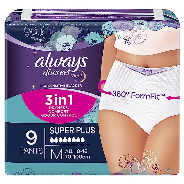 Always-Discreet-Night-Super-Plus-Underwear-9-Medium-Pants-For-Bladder-Leaks-and-Adult-Incontinence-8-drops-B0968XV2PJ-2
