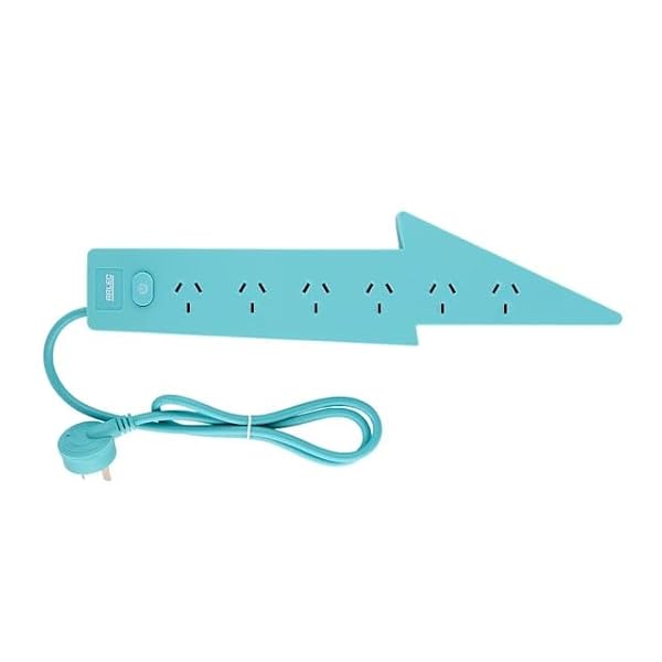 Arlec-6-Outlet-Power-Board-with-Lightning-Design-90cm-Cord-Teal-2400W-Maximum-Trendy-Design-for-Office-Bedroom-B0FMR89S76