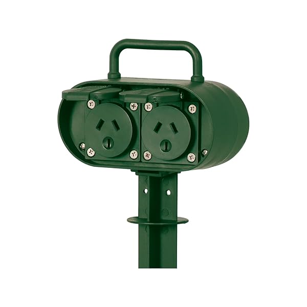 Arlec-Outdoor-2-Outlet-Powerboard-Garden-Stake-B0DLTM44KZ-2