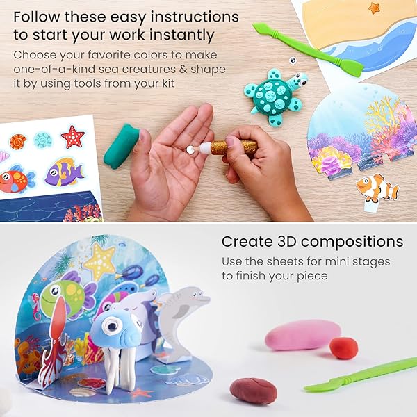 Arteza-Kids-Air-Dry-Clay-42-Bars-Sea-Life-Stage-Modeling-Clay-Kit-14-Mini-Stages-18-Googly-Eyes-3-Glitter-Glues-1-B09FQ7KRFS-4