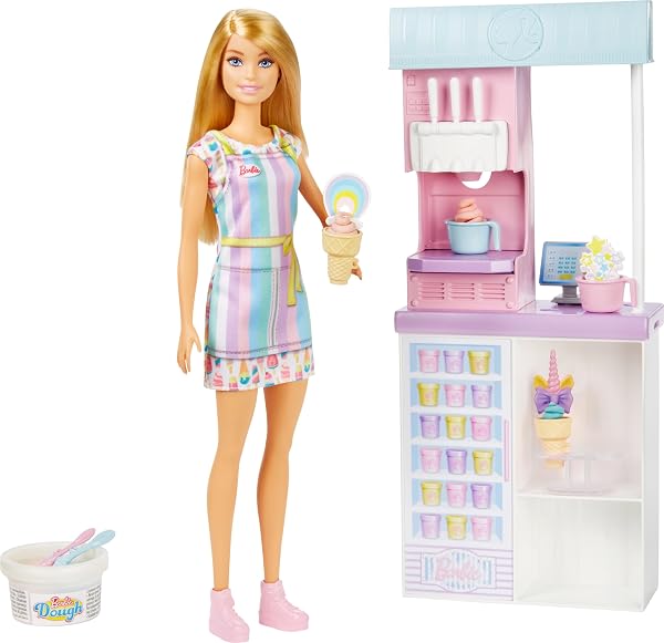 Barbie-Careers-Playset-Ice-Cream-Shop-Set-with-Blonde-Fashion-Doll-Ice-Cream-Machine-Molds-Dough-Accessories-B09BW5CDRR