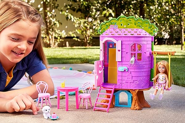 Barbie-Chelsea-Doll-and-Tree-House-Playset-with-Puppy-with-Furniture-Slide-and-More-Than-10-Accessories-for-Endless-C-B0BT1J5KGQ-2