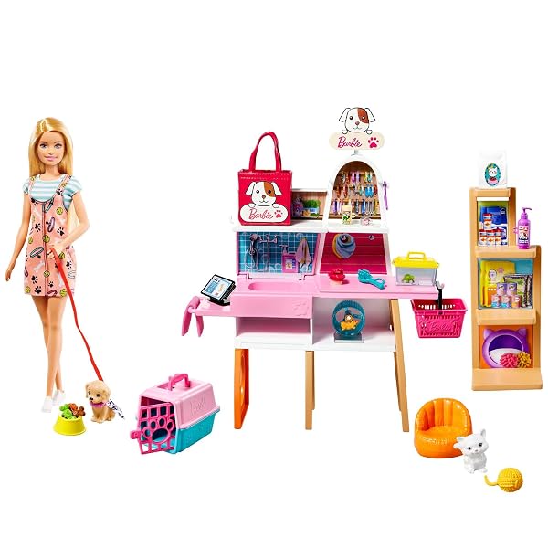 Barbie-Doll-115-in-Blonde-and-Pet-Boutique-Playset-with-4-Pets-Color-Change-Grooming-Feature-and-Accessories-Great-B08HFKDWHP
