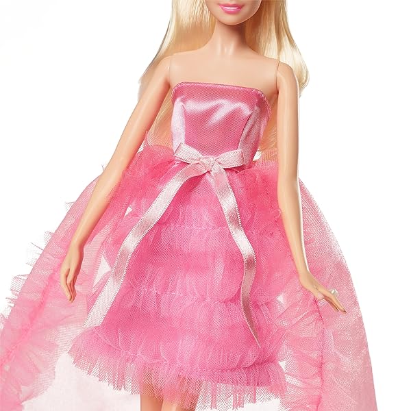 Barbie-Doll-Kids-Toys-Barbie-Birthday-Wishes-Doll-Blonde-in-Pink-Satin-and-Tulle-Dress-Fashion-Collectibles-B0B626YXVB-2