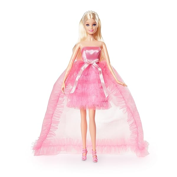 Barbie-Doll-Kids-Toys-Barbie-Birthday-Wishes-Doll-Blonde-in-Pink-Satin-and-Tulle-Dress-Fashion-Collectibles-B0B626YXVB