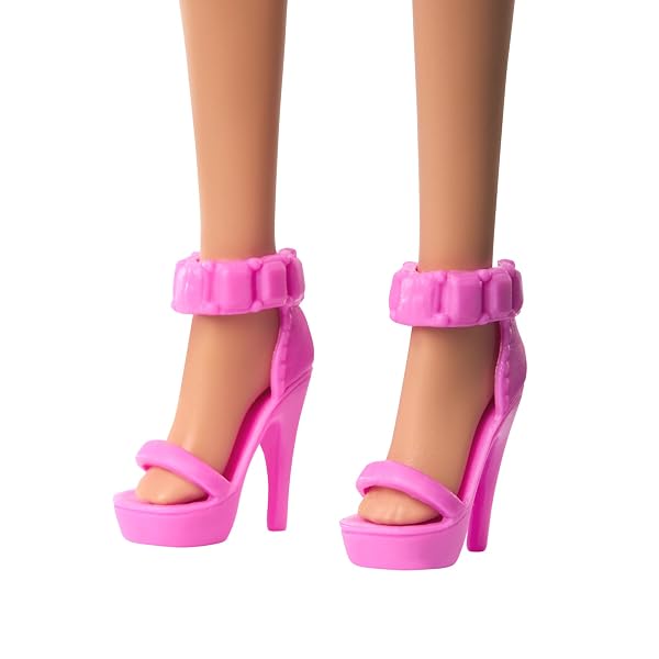 Barbie-Doll-and-Accessories-65th-Anniversary-Commemorative-Doll-with-Blonde-Hair-Pink-and-White-Striped-Dress-with-Mat-B0CMGBY44Y-4