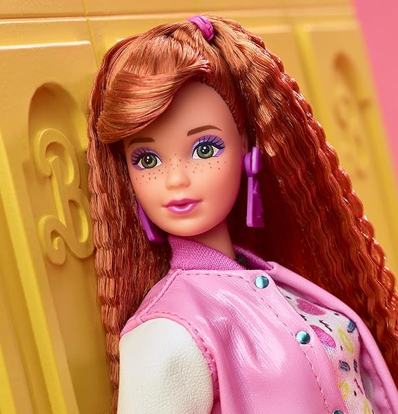 Barbie-Rewind-80s-Edition-Doll-Schoolin-Around-Wearing-Dress-Accessories-with-Crimped-Red-Hair-for-Collector-B09NP1ZPQB-3