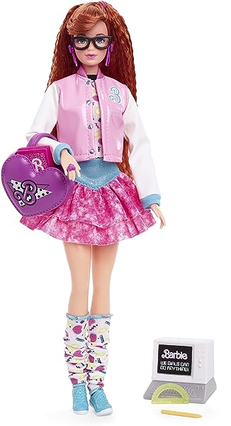 Barbie-Rewind-80s-Edition-Doll-Schoolin-Around-Wearing-Dress-Accessories-with-Crimped-Red-Hair-for-Collector-B09NP1ZPQB