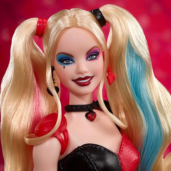 Barbie-Signature-Harley-Quinn-Collector-Doll-with-Posable-Body-Iconic-Outfit-and-Mallet-Accessory-DC-Batman-85th-Anni-B0CMJSXWZS-2