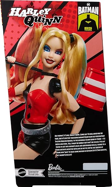 Barbie-Signature-Harley-Quinn-Collector-Doll-with-Posable-Body-Iconic-Outfit-and-Mallet-Accessory-DC-Batman-85th-Anni-B0CMJSXWZS-6
