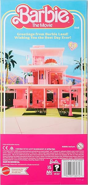 Barbie-The-Movie-Ken-Doll-Wearing-Pastel-Pink-and-Green-Striped-Beach-Matching-Set-with-Surfboard-and-White-Sneakers-B0BHFDT5Y8-6