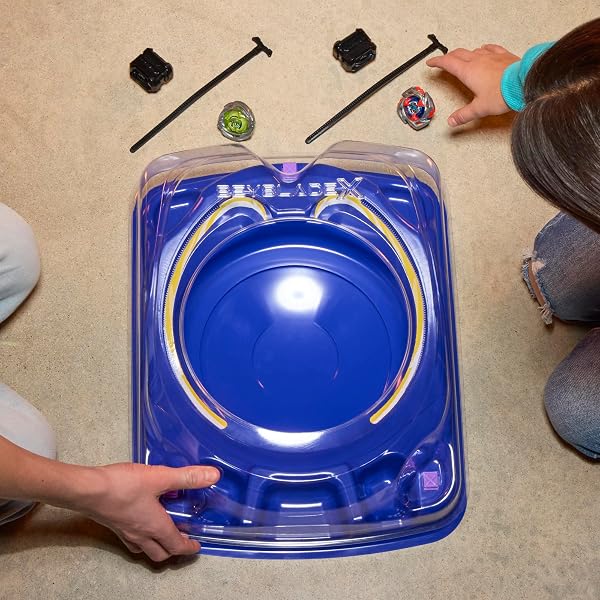 Beyblade-X-Drop-Attack-Battle-Set-with-Beystadium-Arena-2-Right-Spinning-Takara-Tomy-Tops-2-Launchers-Battling-Tops-G-B0DN6YTNYZ-5