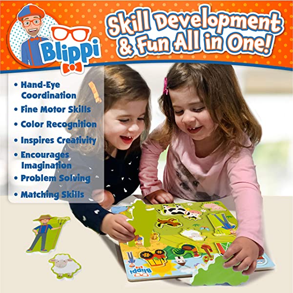Blippi-Chunky-Wooden-Animal-Farm-Puzzles-by-Creative-Kids-Wooden-Montessori-Gift-Set-for-Toddlers-Boys-and-Girls-Age-B08QVKL84K-3