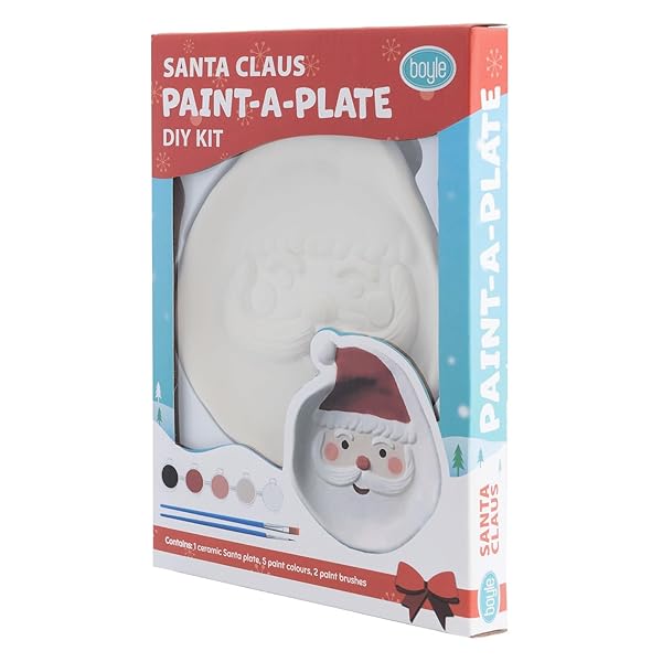 Boyle-Santa-Claus-Paint-A-Plate-DIY-Kit-Ceramic-Plate-5-Colours-2-Brushes-Holiday-Christmas-activites-Craft-for-Schoo-B0DMFLFG6M-2