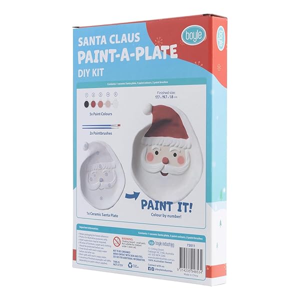Boyle-Santa-Claus-Paint-A-Plate-DIY-Kit-Ceramic-Plate-5-Colours-2-Brushes-Holiday-Christmas-activites-Craft-for-Schoo-B0DMFLFG6M-4