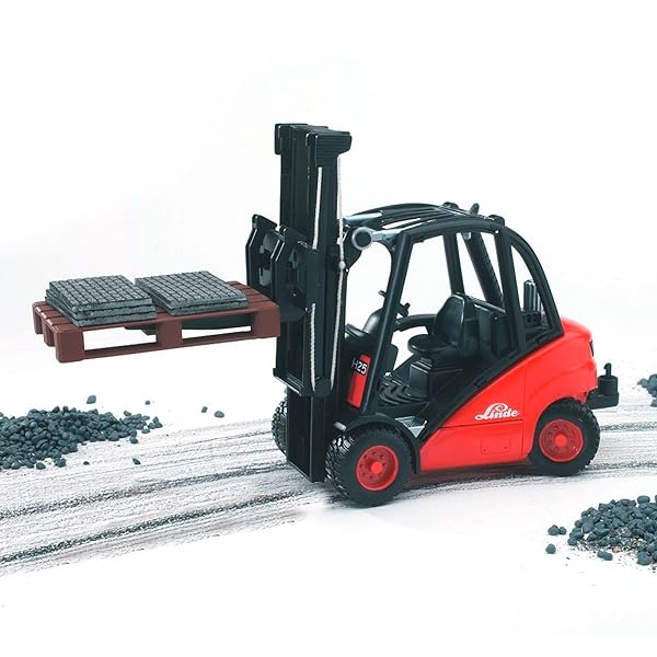Bruder-116-22cm-Linde-H30D-Forklift-wPallets-Vehicle-KidsChildren-Toys-3y-B00024QU8K-2