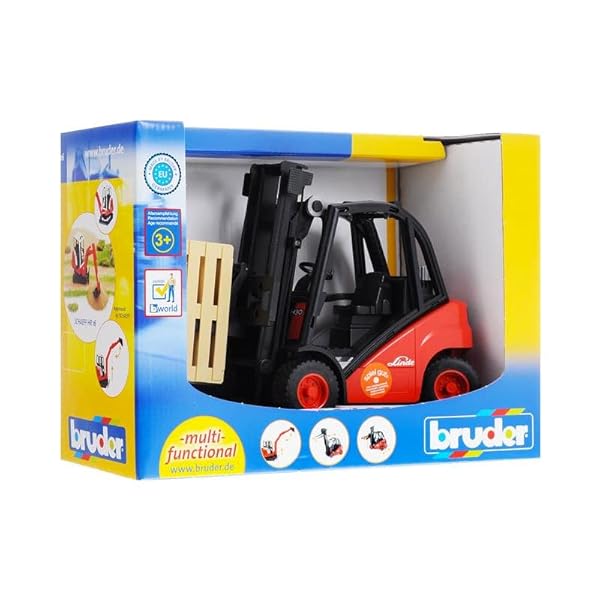 Bruder-116-22cm-Linde-H30D-Forklift-wPallets-Vehicle-KidsChildren-Toys-3y-B00024QU8K-5