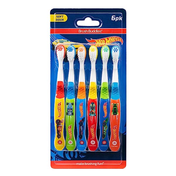 Brush-Buddies-Hot-Wheels-Toothbrush-for-Kids-Kids-Toothbrushes-Toothbrush-Pack-Soft-Bristle-Toothbrushes-for-Kids-To-B0895BHXQ2