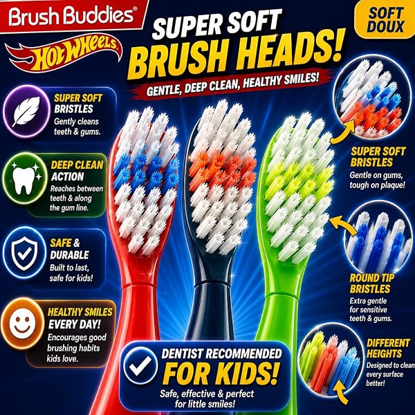 Brush-Buddies-Hot-Wheels-Toothbrush-for-Kids-Toddler-Toothbrushes-Childrens-Toothbrushes-Soft-Bristle-Toothbrushes-f-B098BJVX46-2