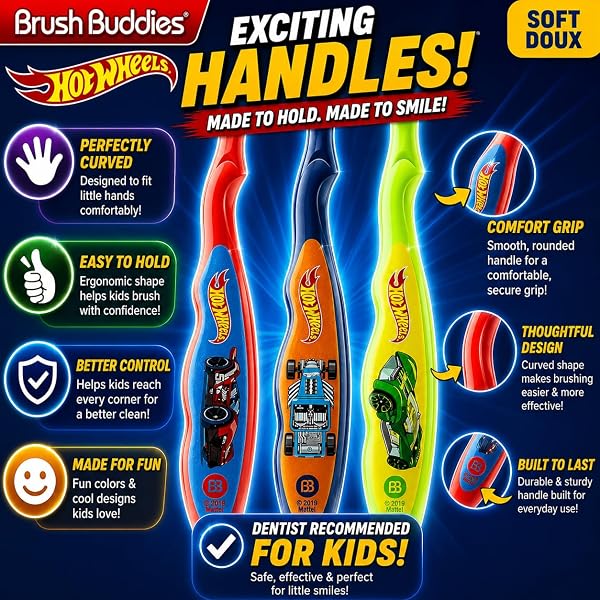 Brush-Buddies-Hot-Wheels-Toothbrush-for-Kids-Toddler-Toothbrushes-Childrens-Toothbrushes-Soft-Bristle-Toothbrushes-f-B098BJVX46-3