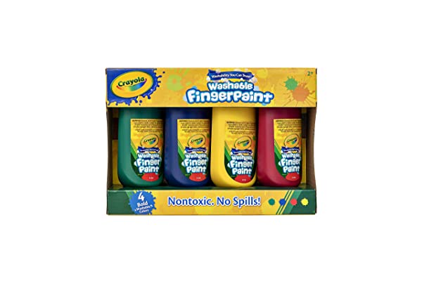 CRAYOLA-55-2005-Washable-Kids-Fingerpaints-Paint-Supplies-for-Kids-2-Years-3-Years-Non-Toxic-Pre-School-4-x-147ml-B0753PSVXD