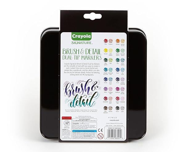 CRAYOLA-58-6501-Signature-Brush-Detail-Dual-Tip-Markers16pk-32-Colours-Brush-Tip-Pen-Tip-Calligraphy-Set-Letteri-B0722YLZTY-4