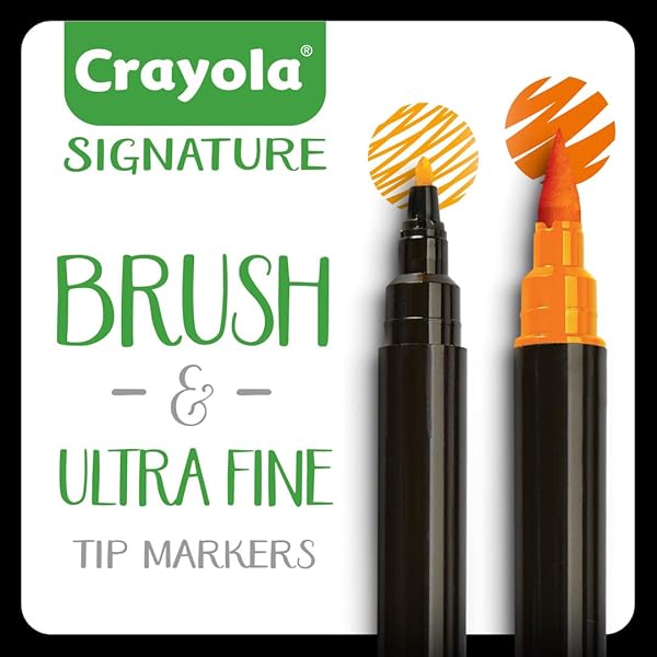 CRAYOLA-58-6501-Signature-Brush-Detail-Dual-Tip-Markers16pk-32-Colours-Brush-Tip-Pen-Tip-Calligraphy-Set-Letteri-B0722YLZTY-5