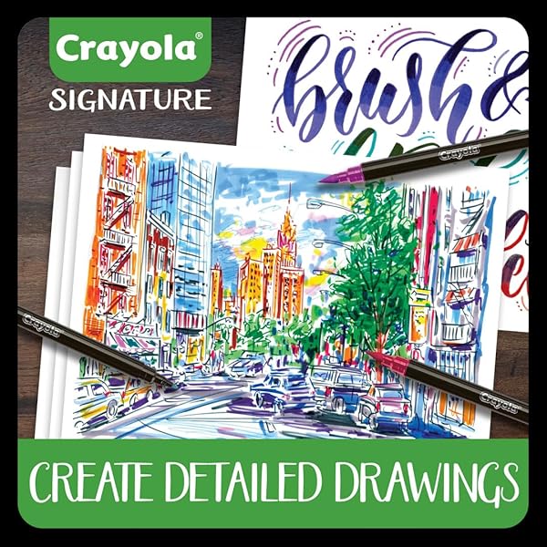 CRAYOLA-58-6501-Signature-Brush-Detail-Dual-Tip-Markers16pk-32-Colours-Brush-Tip-Pen-Tip-Calligraphy-Set-Letteri-B0722YLZTY-6